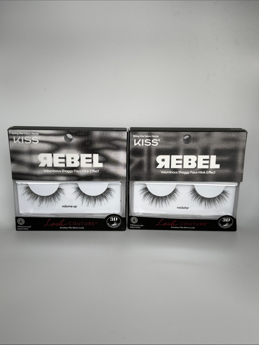 KISS Rebel Faux Mink Lashes - Black Duo BNIBs